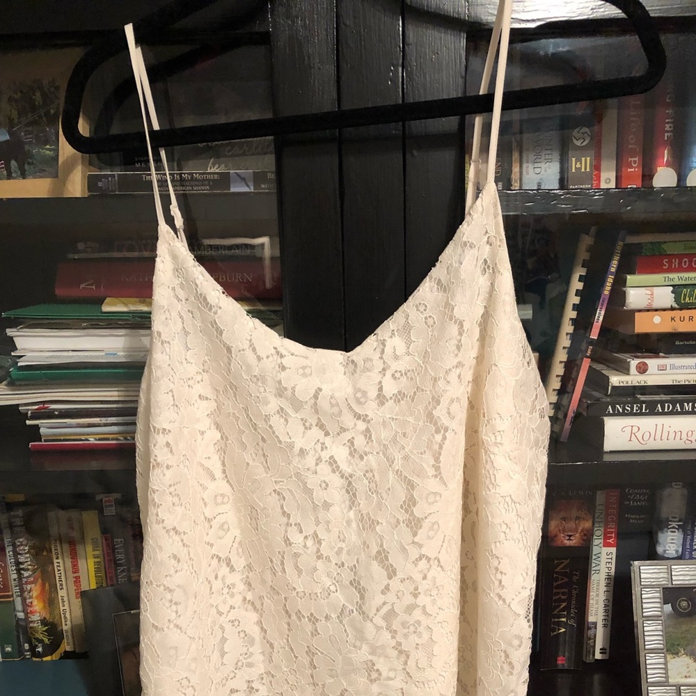 White lace tank